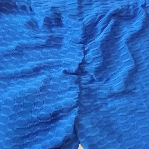 Continents Blue High Waist Ruched Butt Full Length Leggings Women's Size Medium - Picture 9 of 12